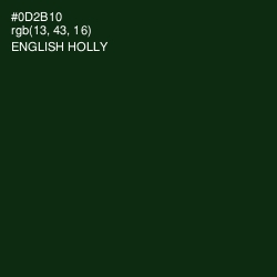 #0D2B10 - English Holly Color Image